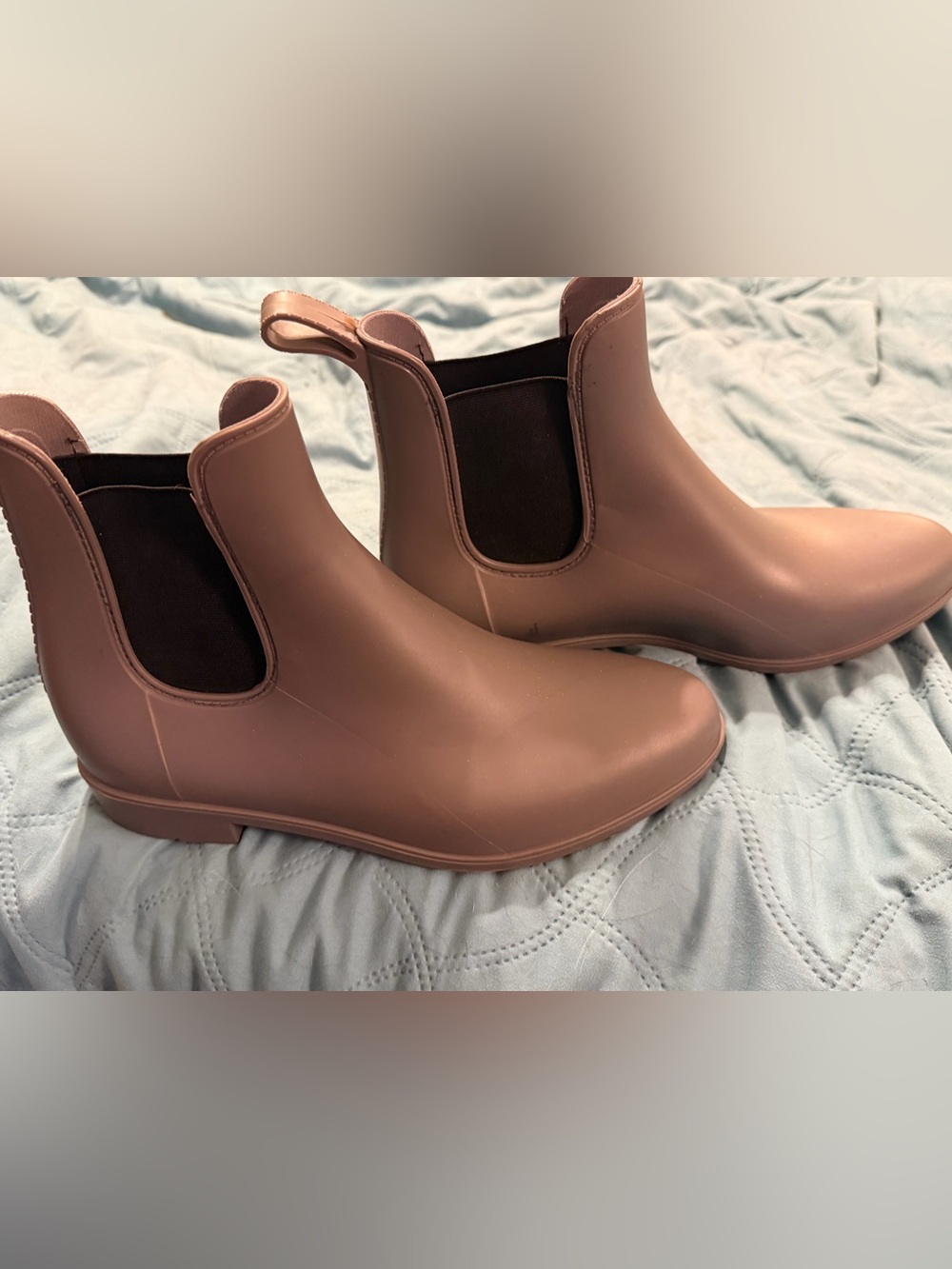 Capelli Gray Chelsea Rain Boots - Slip-On Waterproof Ankle Boots size 10